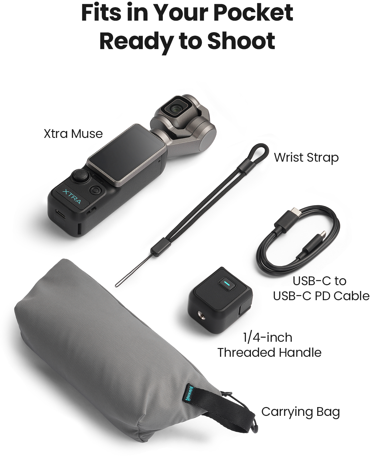 Xtra Muse: 4K/120fps Pocket Gimbal Camera with 1" CMOS Sensor