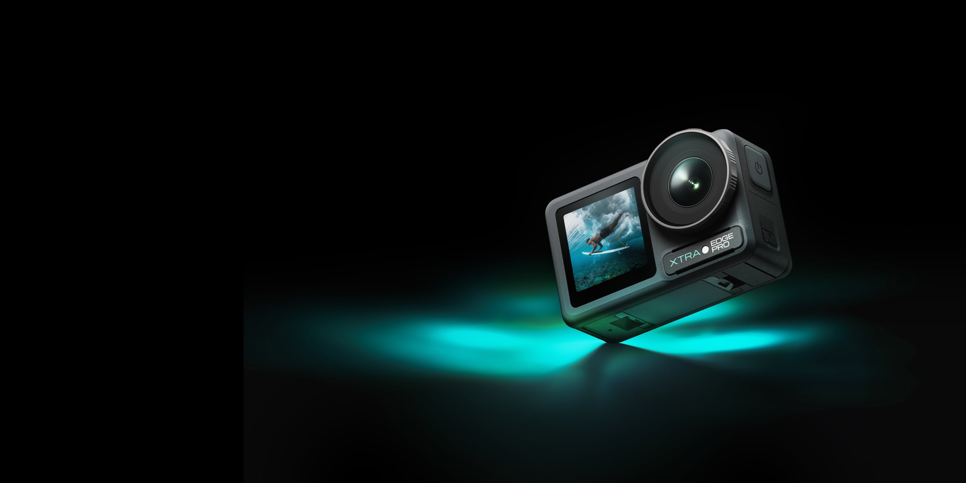 Xtra Muse 4K pocket gimbal camera showing front and back design, perfect for vlogging and social media content creation.