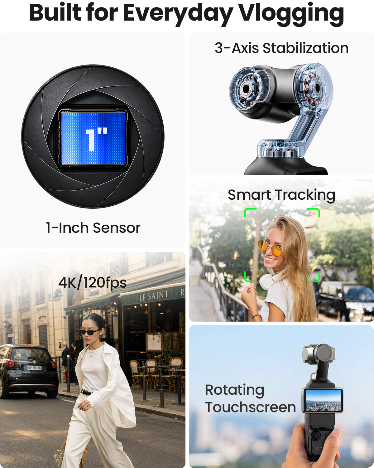 Xtra Muse: 4K/120fps Pocket Gimbal Camera with 1" CMOS Sensor
