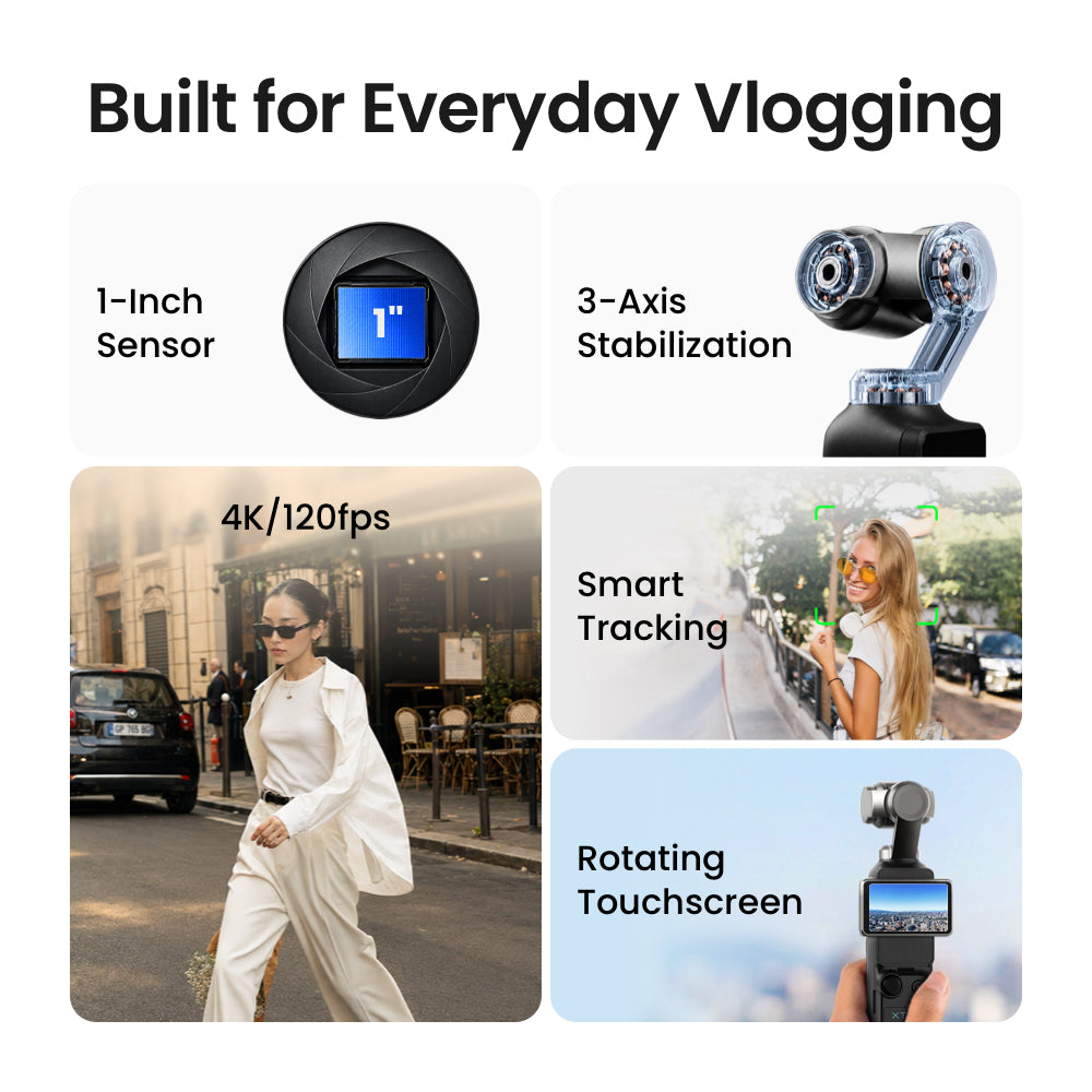 Xtra Muse 4K pocket gimbal camera with 1-inch CMOS sensor - product image 8