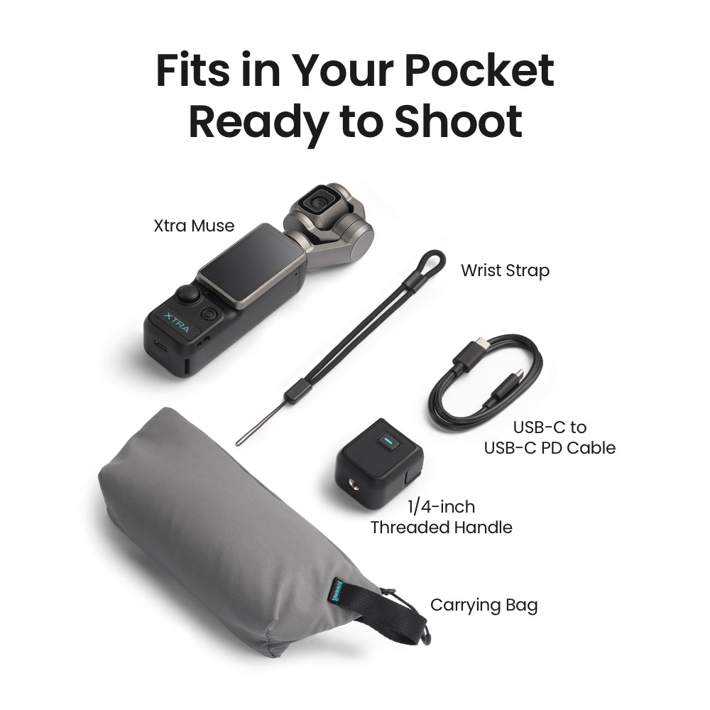 Xtra Muse 4K pocket gimbal camera with 1-inch CMOS sensor - product image 9
